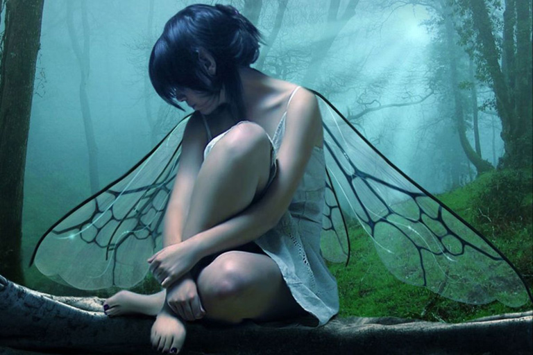 sad water fairy unable to fly