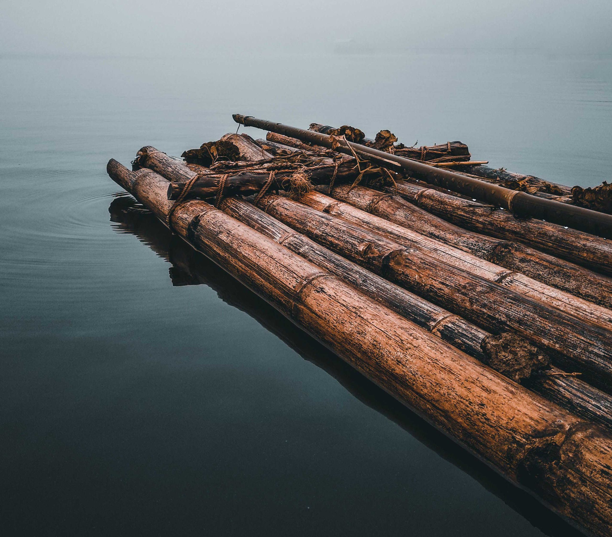wooden raft for putting things on